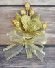 3.5" Gold Clay Corsage Flower with Glitter Azares - Pack of 24 Boutonnieres