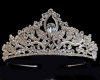 Silver Crystal Rhinestone Tiara  (TV043)