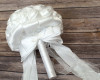 White Rose Bud Satin Bouquet