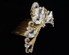 Gold Crystal Rhinestone Tiara Comb (TL006)