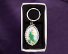 Oval San Judas Thadeo Rhinestone Keychain - Pack of 12