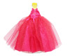 Fuchsia Glitter Quinceanera Champagne Bottle Dress - Pack of 3