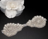 2.25" x 5 Yards Silver Iron-On Rhinestone Trim with Teardrop Pearls