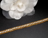 1/4" x 5 Yards Gold Iron-On Rhinestone Trim