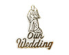 1.5" Gold Our Wedding Plastic Charms - Pack of 144 (1 Gross)