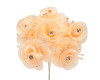 1.5" Peach Organza Flowers with Rhinestone - Pack of 72