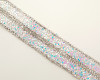 3/4" x 5 Yards Silver AB Crystal Cluster Iron-On Rhinestone Trim