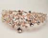 Rose Gold Crystal Rhinestone Crown Tiara (TV030)