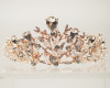 Rose Gold Crystal Rhinestone Crown Tiara (TV030)