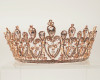 Rose Gold Crystal Rhinestone Tiara  (TKF002)