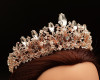 Rose Gold Crystal Rhinestone Tiara  (TX017)