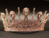 Rose Gold Royal Crystal Rhinestone Crown  (TKA007)