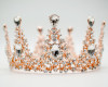 Rose Gold Full Circle Crystal Rhinestone Crown (TU057)