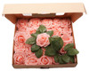 2 3/4" Blush Rose Foam Flowers with Flexible Wire Stem - Pack of 25