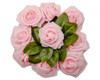 2 3/4" Pink Rose Foam Flowers with Flexible Wire Stem - Pack of 25