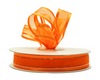 5/8"x25 yards Orange Organza Satin Edge with Silver Trim Gift Ribbon - Pack of 10 Rolls