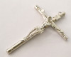 4" Catholic Metal Cross Pendants in Silver - Pack of 10 Pieces