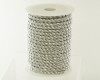 3mm x 25 Yards Long Silver/Silver Rope Trim - Pack of 5 Spools