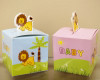 2" Baby Shower Pink Paper Favor Box "Lion" - Pack of 50