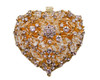 2.5" Gold Heart Crystal Studded Wedding Arras Box Set