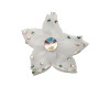 3" White Satin Single Flower with AB Rhinestones - Pack of 50