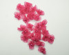 1.25" Fuchsia Organza Single Pearl Flower - Pack of 144