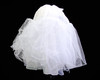 20" Long White Stiff Tulle Ruffle Petticoat Flower Girl/First Communion Petticoat - Hoopless Crinoline