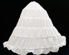 36" Long x 145" Circumference White Petticoat Bridal/Quinceanera Petticoat - 5 Bone Hoops Underskirt