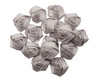 2" Silver Single Satin Rolled Rose Flower - Pack of 72 Rosettes