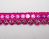 1" x 20 Yards Fuchsia Sequin Trim - Pack of 5