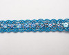 3/4" x 15 Yards Turquoise Sequin Trim - Pack of 5