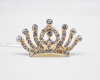 1" x 1 3/4" Gold Rhinestone Mini Tiaras - Pack of 12 (TS141)