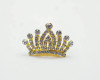 1" x 1 3/4" Gold Rhinestone Mini Tiaras - Pack of 12 (TS135)