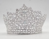 4 1/4" Silver Tiara with Clear Rhinestones and Gem Stones