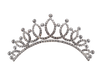 1 1/2" Silver Tiara with Clear Rhinestones (TM199)