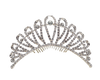 2" Silver Tiara with Clear Rhinestones (TM126)