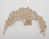 2.75" Gold Tiara with Clear Rhinestones 