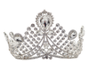 3 1/2" Silver Clear Rhinestone and Gem Stones Tiara