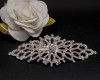 2 1/4" x 5 1/8" Silver Headpiece with Clear Rhinestones