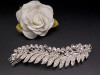 2" x 7 1/2" Silver Headpiece with Clear Rhinestones and Gem Stones