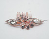 1 1/2" x 3 1/2" Rosegold Headpiece with Rhinestones