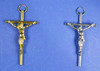 3" Gold Catholic Metal Cross Pendants - Pack of 10 Pendants