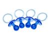 2.5" Royal Blue Transparent Plastic Baby Shower Pacifier - Pack of 36
