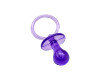 2.5" Purple Transparent Plastic Baby Shower Pacifier - Pack of 36