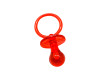 2.5" Red Transparent Plastic Baby Shower Pacifier - Pack of 36