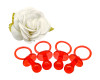 2.5" Red Transparent Plastic Baby Shower Pacifier - Pack of 36