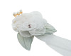 3" White Organza Flower Wrist Corsage with Rhinestone and White Pearls - Pack of 12