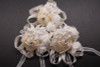 2 3/4" Ivory Satin Rose Flower Pin Boutonniere  - Pack of 12 Pin Corsages