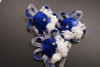 2 3/4" Royal Blue  Satin Rose Flower Pin Boutonniere  - Pack of 12 Pin Corsages