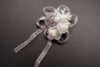 2 3/4" Silver Satin Rose Flower Pin Boutonniere  - Pack of 12 Pin Corsages